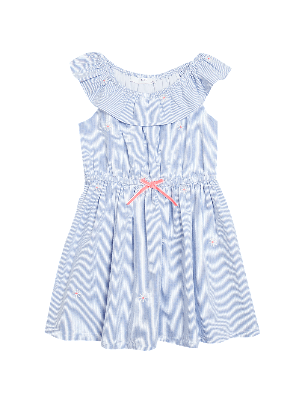 Pure Cotton Striped Dres