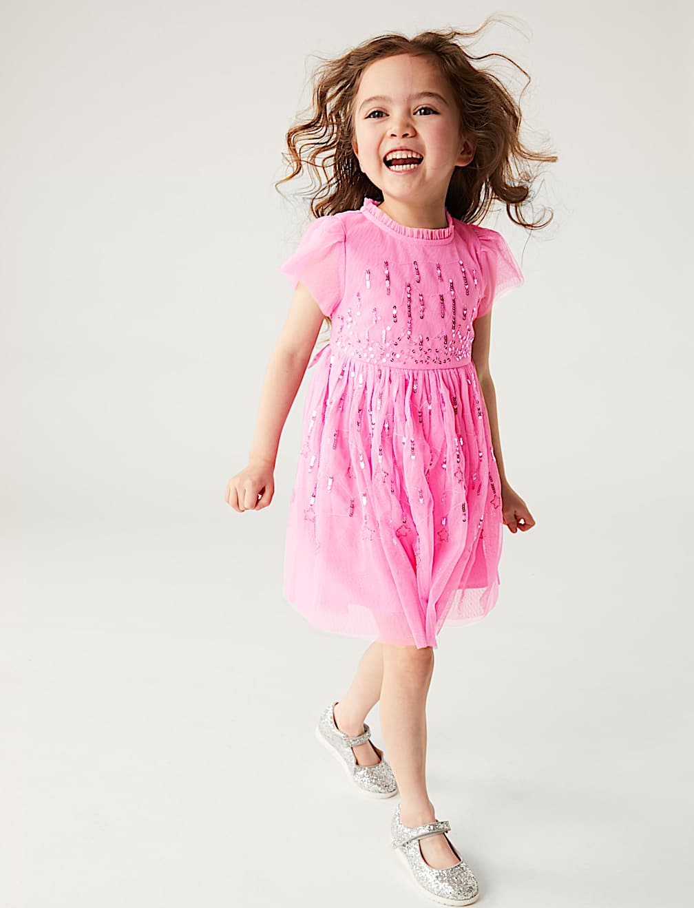Sequin Star Embroidered Dress
