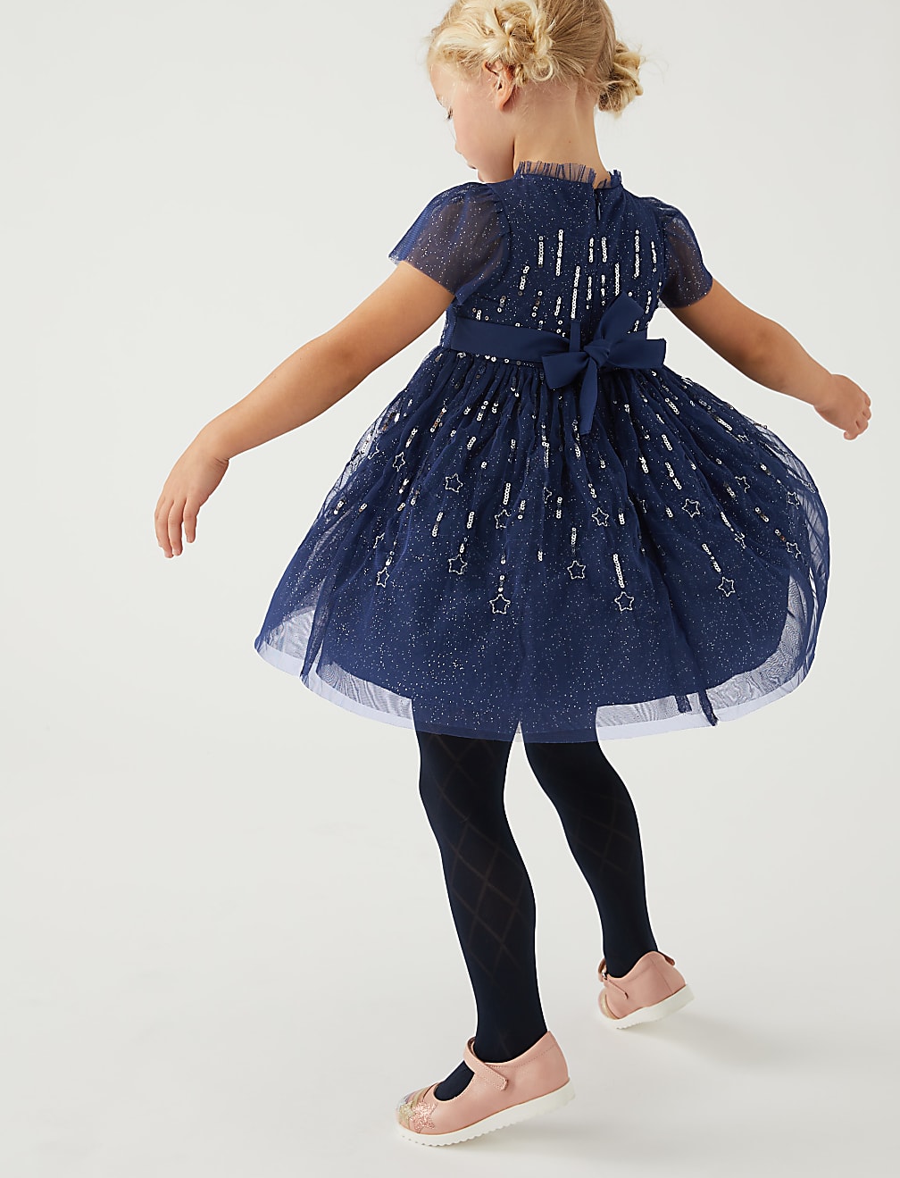 Sequin Star Embroidered Dress