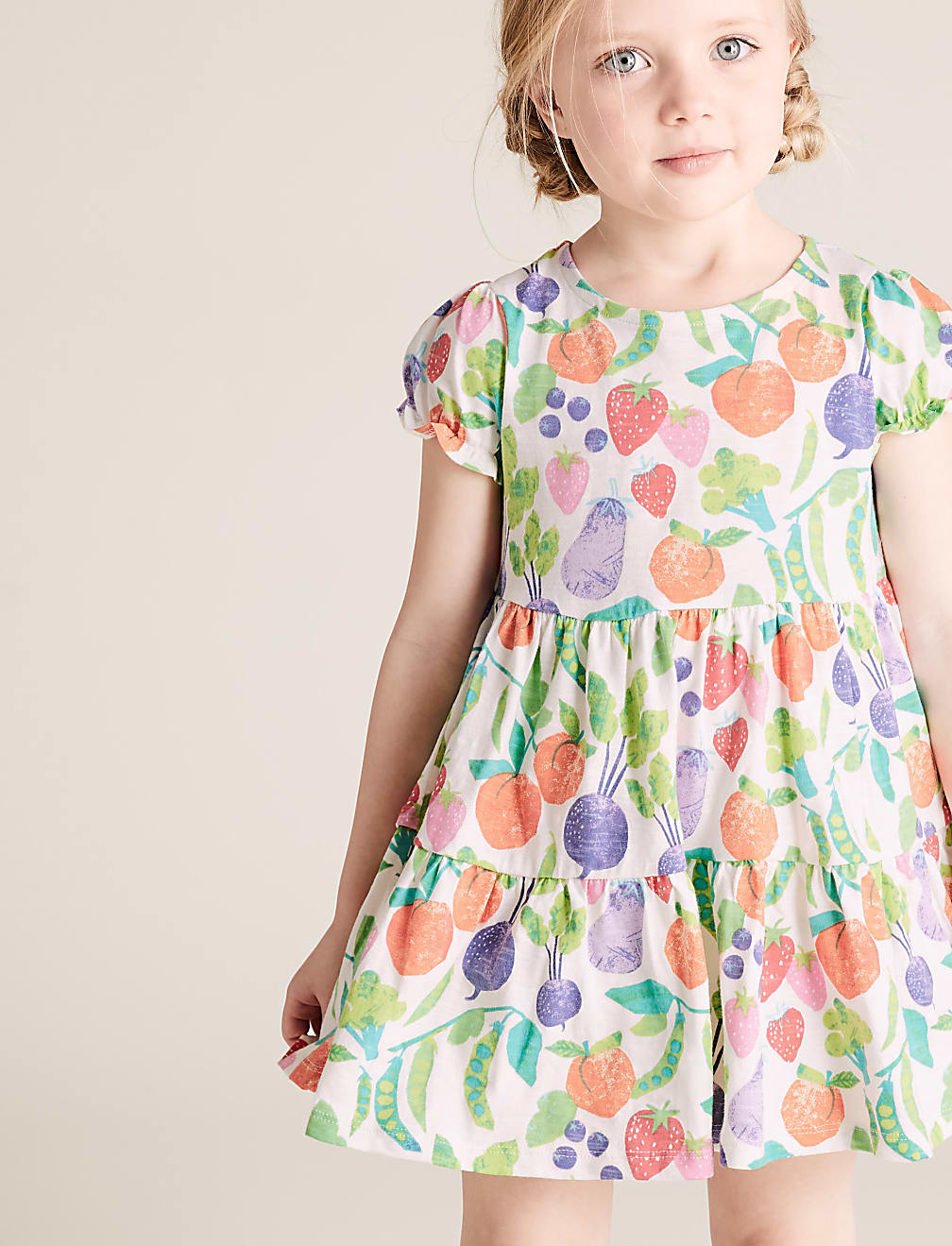 Pure Cotton Fruit Print Dress