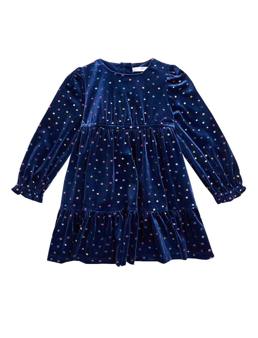 Velvet Star Print Dress (2-7 Yrs)