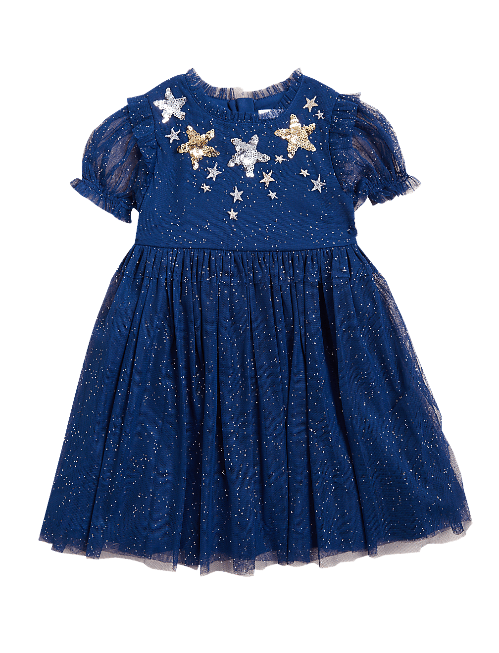 Tulle Sequin Stars Dress (2-7 Yrs)