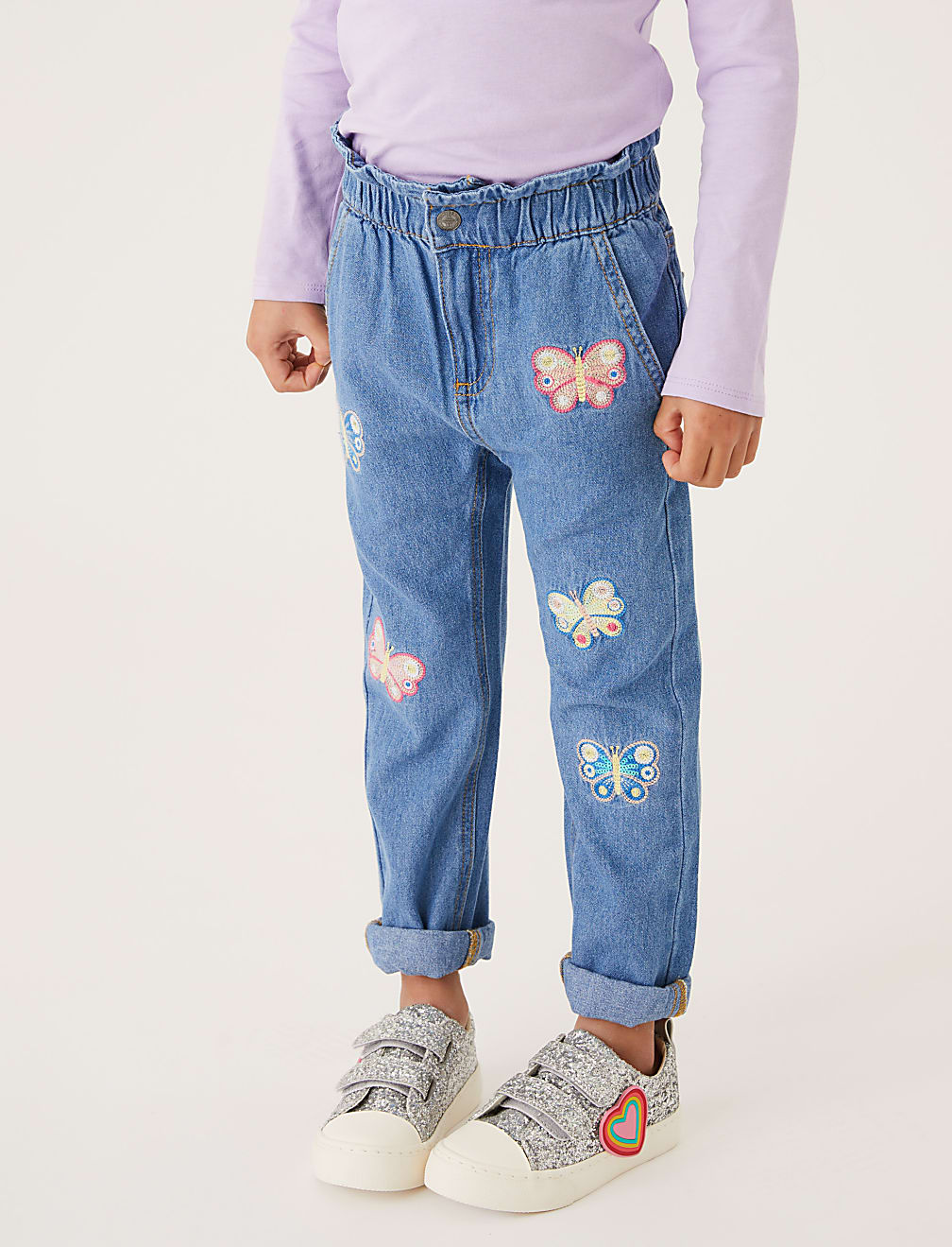 Relaxed Denim Butterfly Jeans (2-7 Yrs)