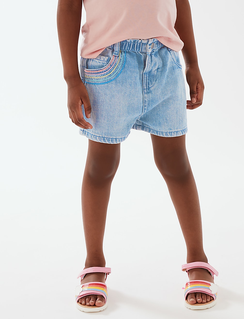 Denim Rainbow Shorts (2-7 Yrs)