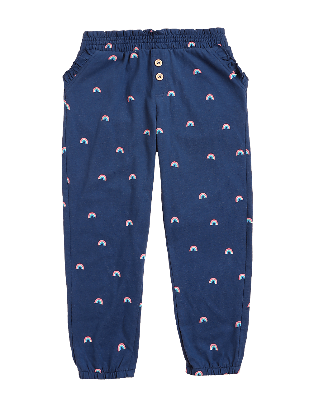 Pure Cotton Rainbow Print Trousers