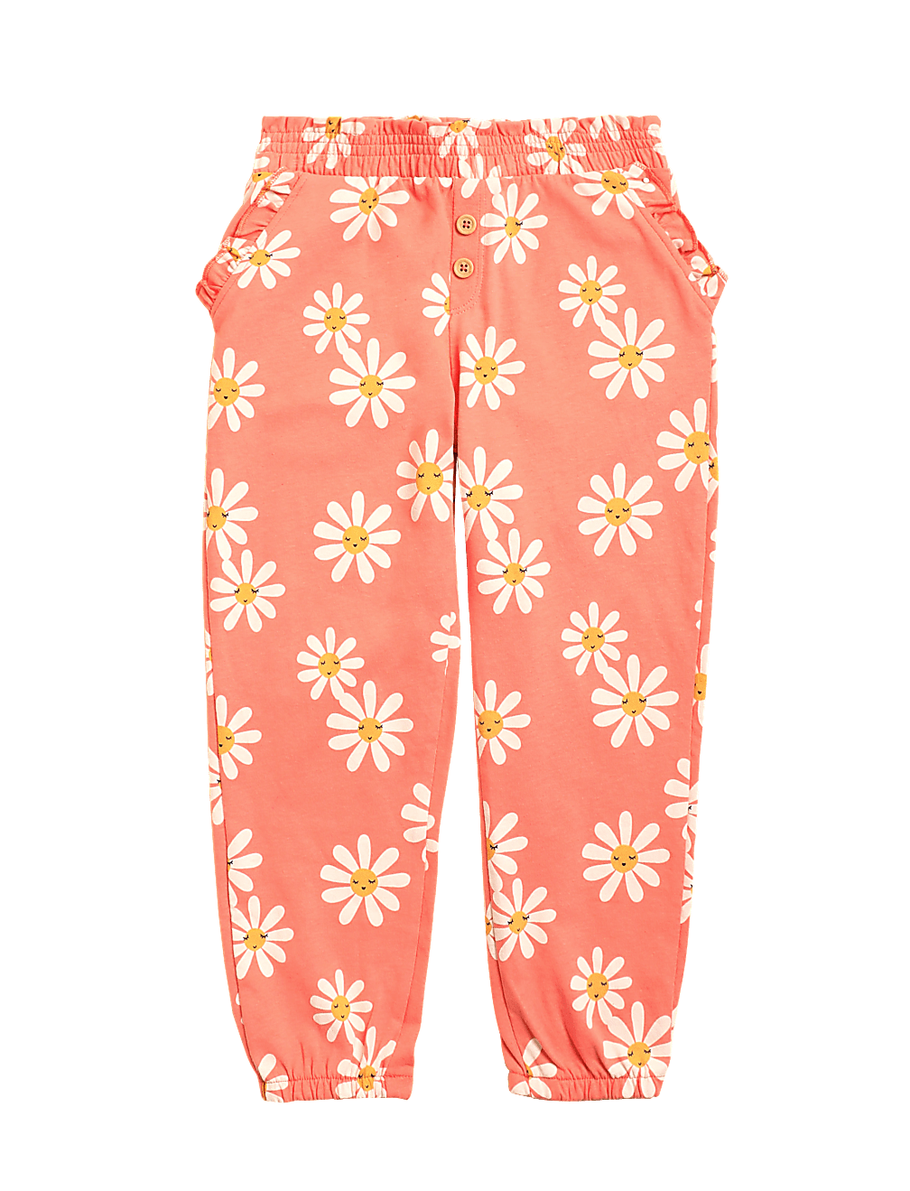 Pure Cotton Daisy Print Trousers