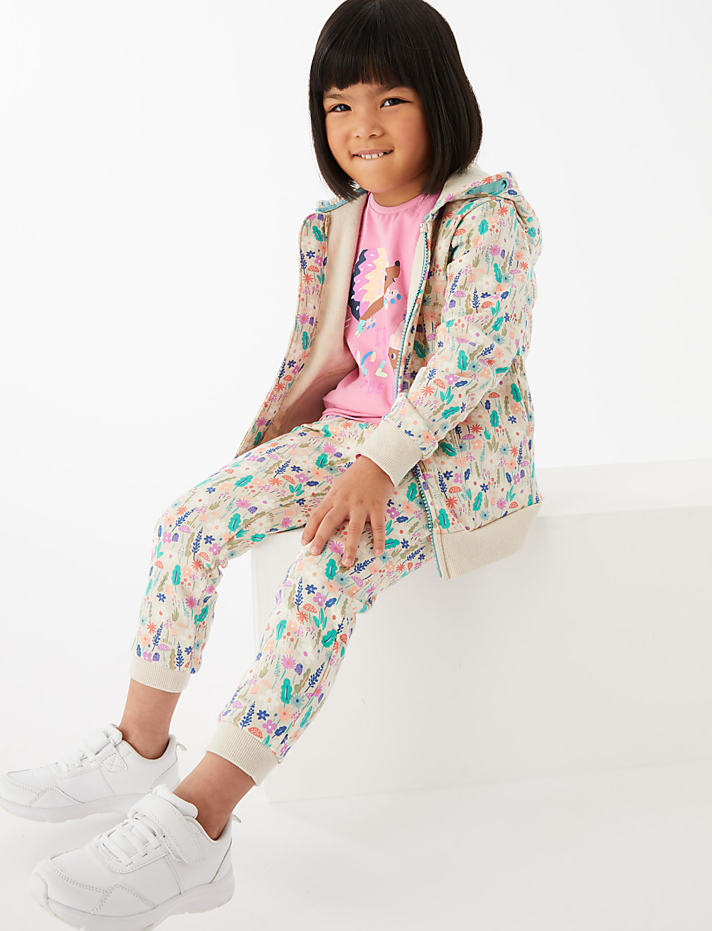 Cotton Rich Floral Joggers