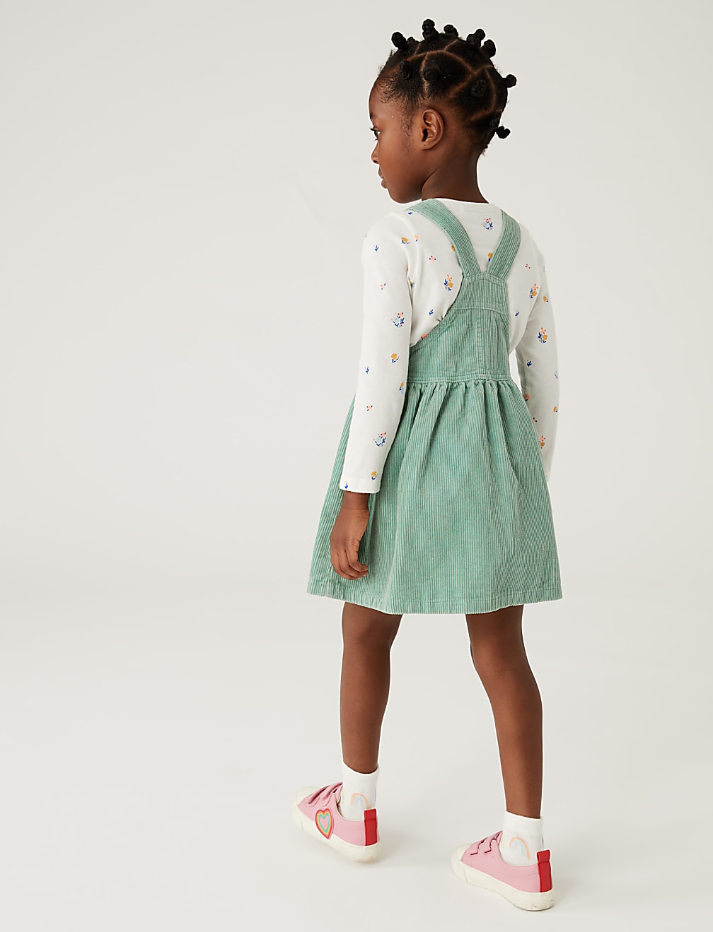 2pc Pure Cotton Pinafore Outfit