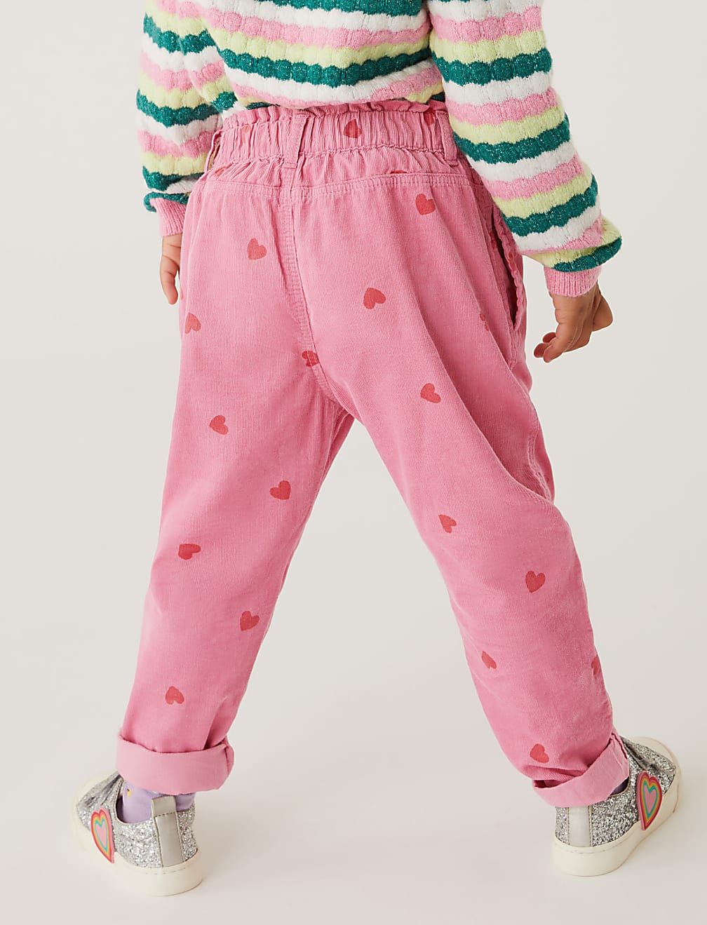 Pure Cotton Heart Print Trousers
