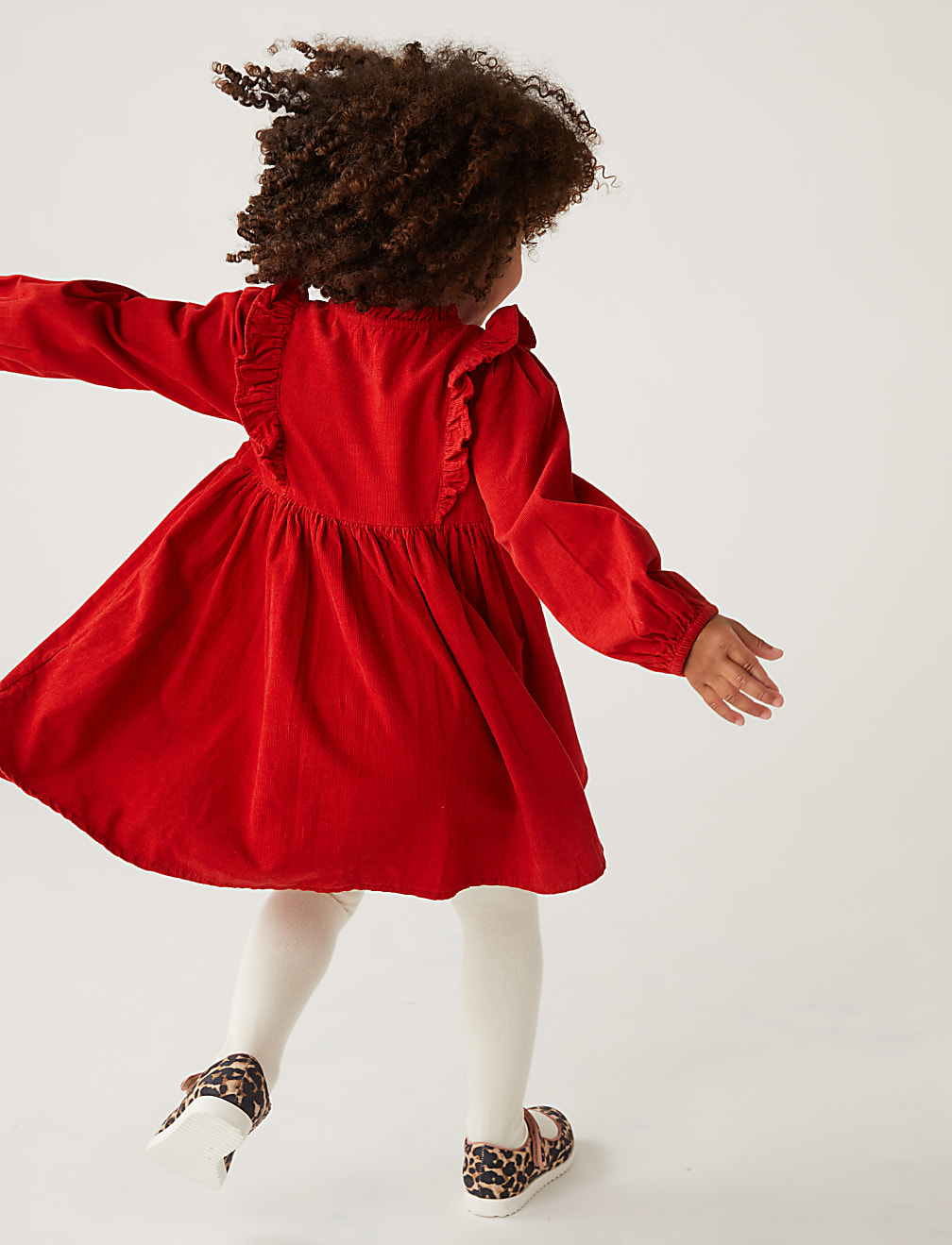 2pc Cotton Rich Cord Dress and Tights (2-7 Yrs)