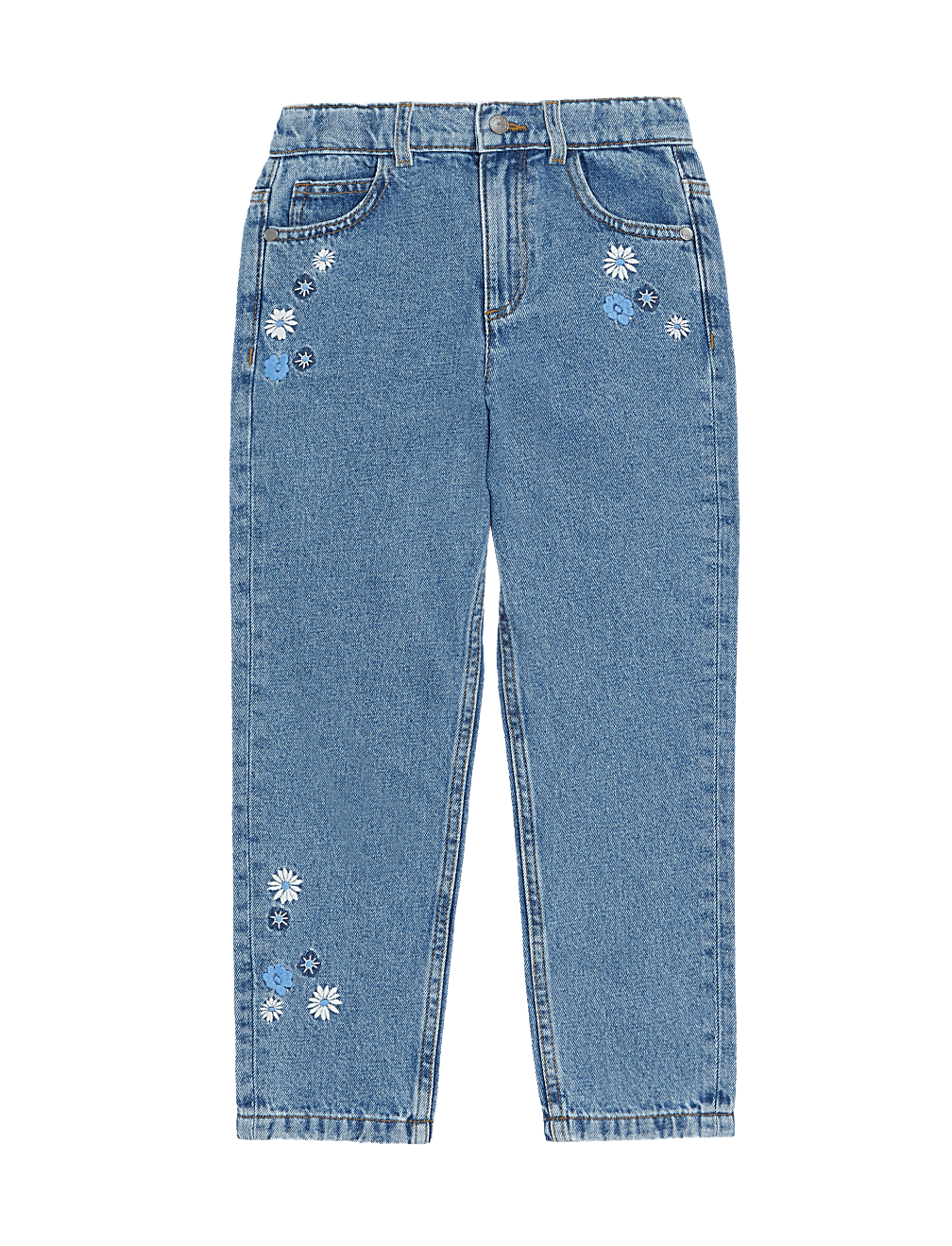 Mom Denim Floral Jeans