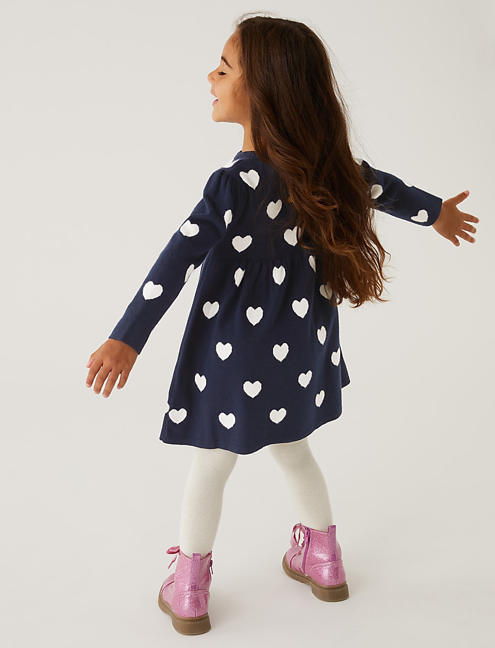 Knitted Dress & Tights Outfit