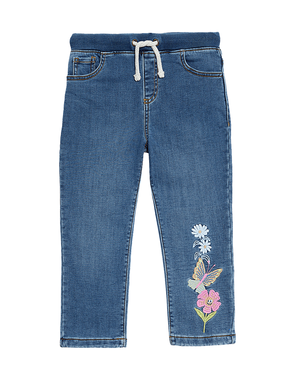 Regular Denim Butterfly Jeans (2-8 Yrs)