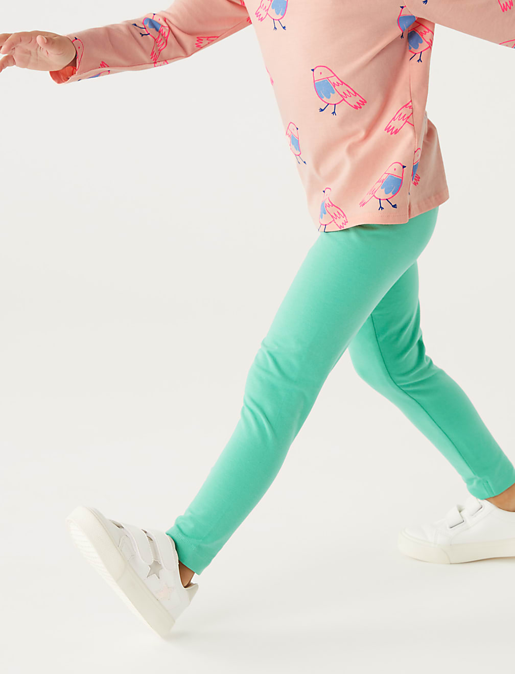 3pk Cotton Rich Patterned Leggings