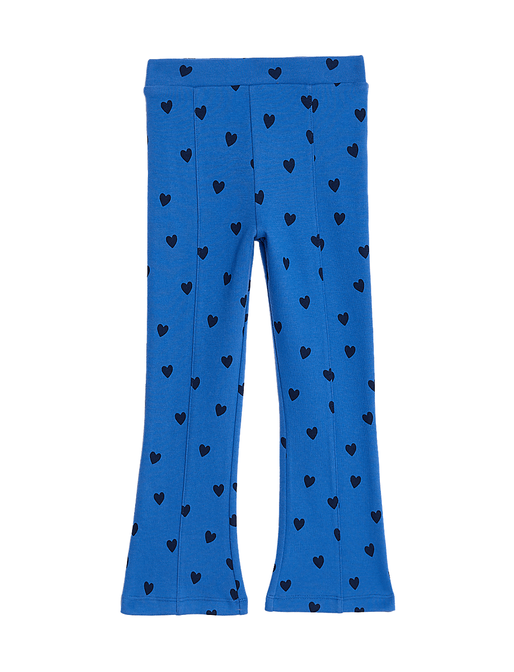 Cotton Rich Heart Print Flared Leggings (2-8 Yrs)