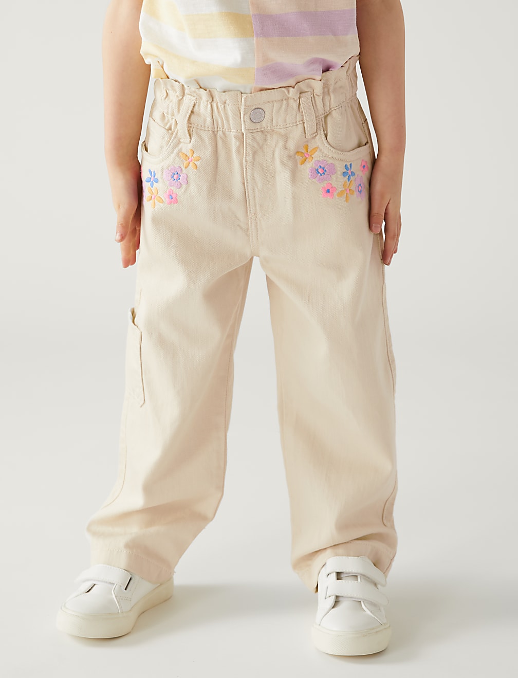 Denim Floral Jeans