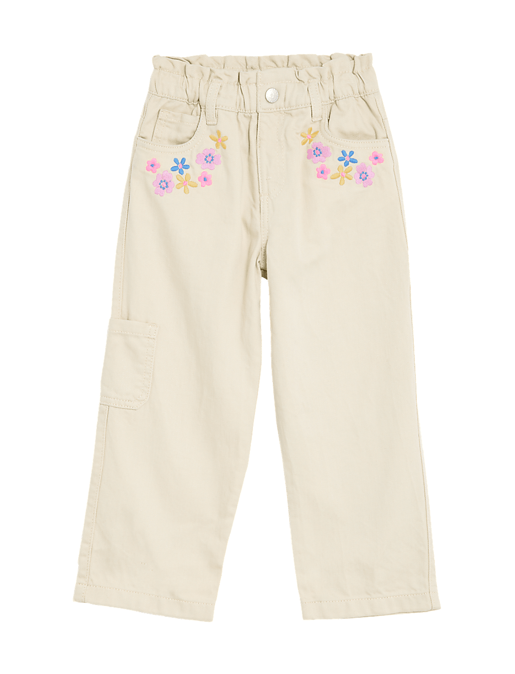 Denim Floral Jeans