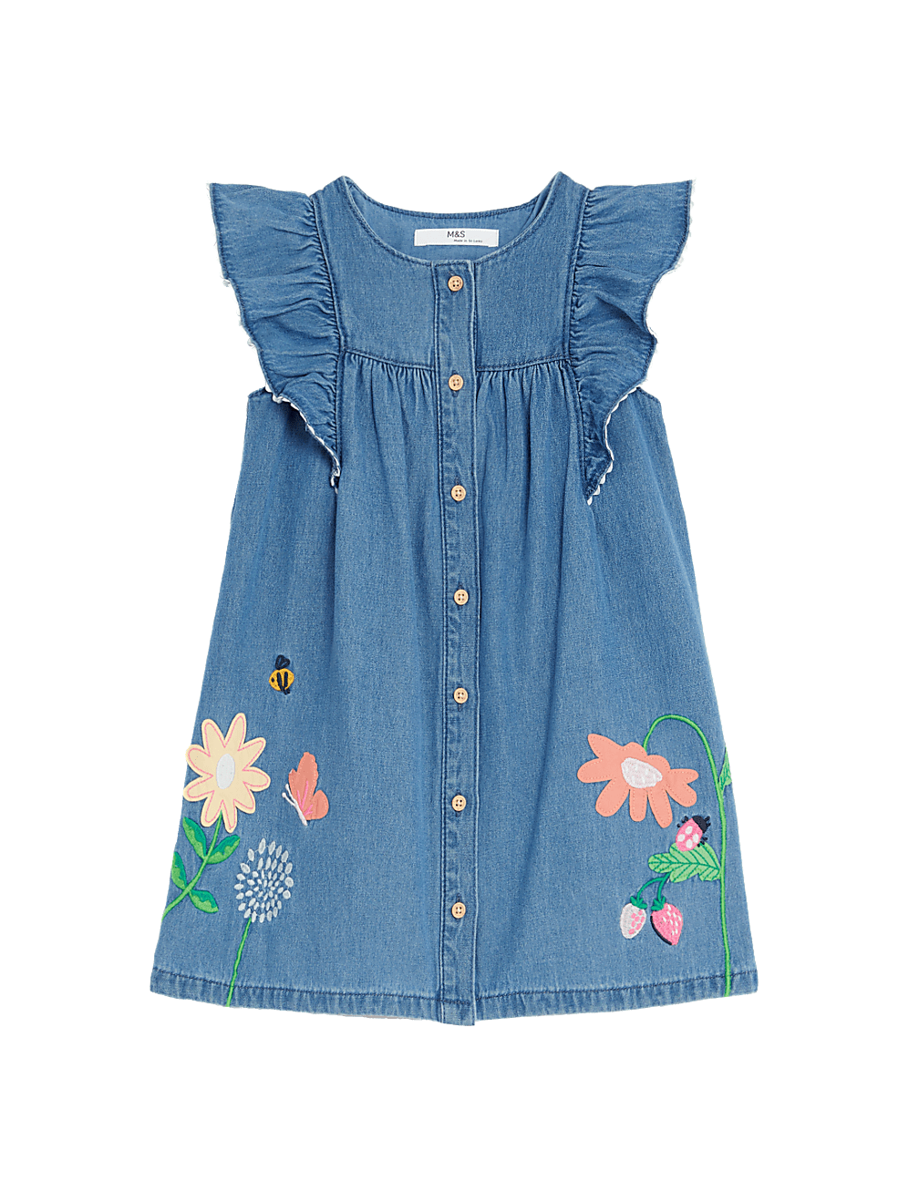 Denim Floral Dress