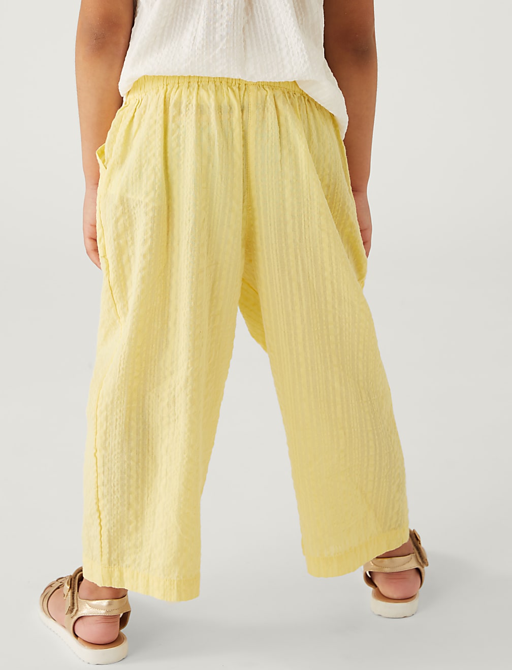 Pure Cotton Wide Leg Trousers
