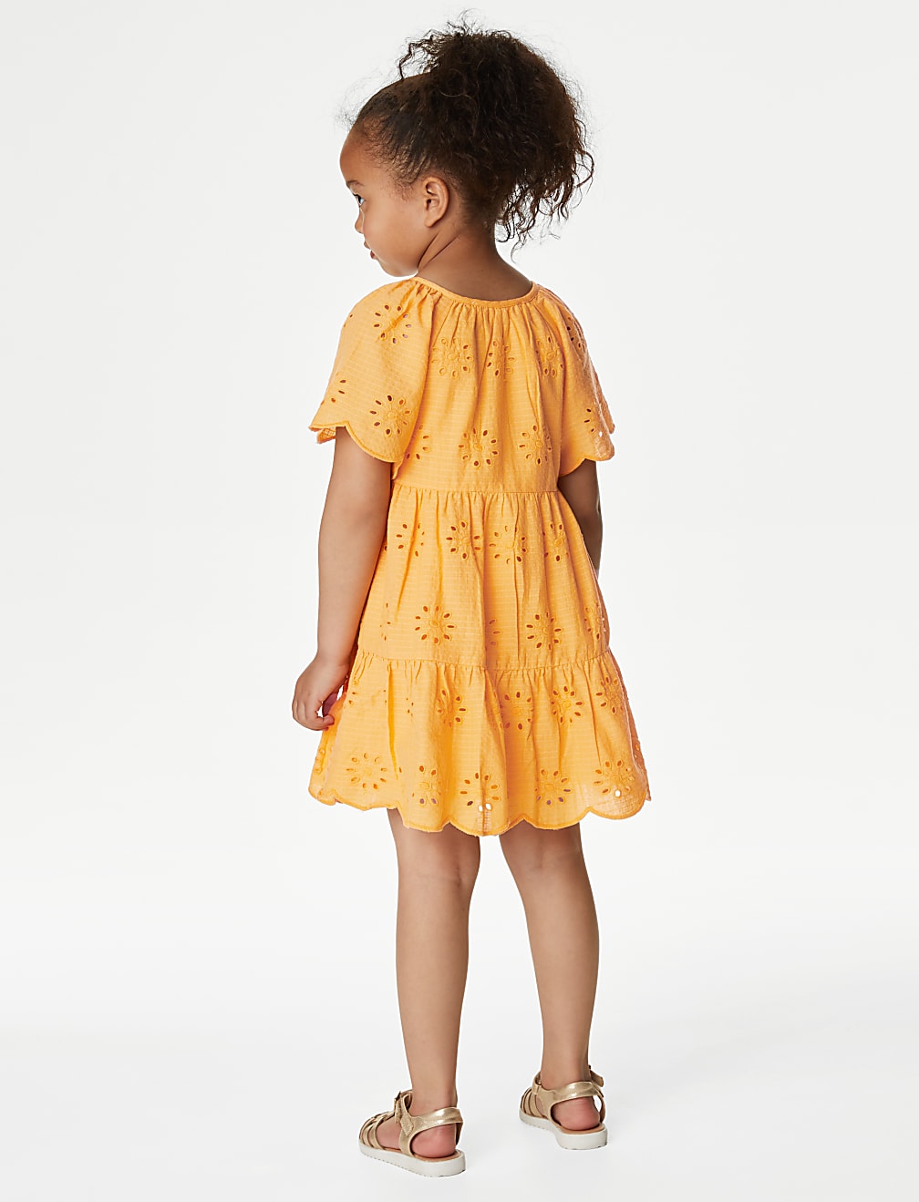 Pure Cotton Broderie Dress (2-8 Yrs)