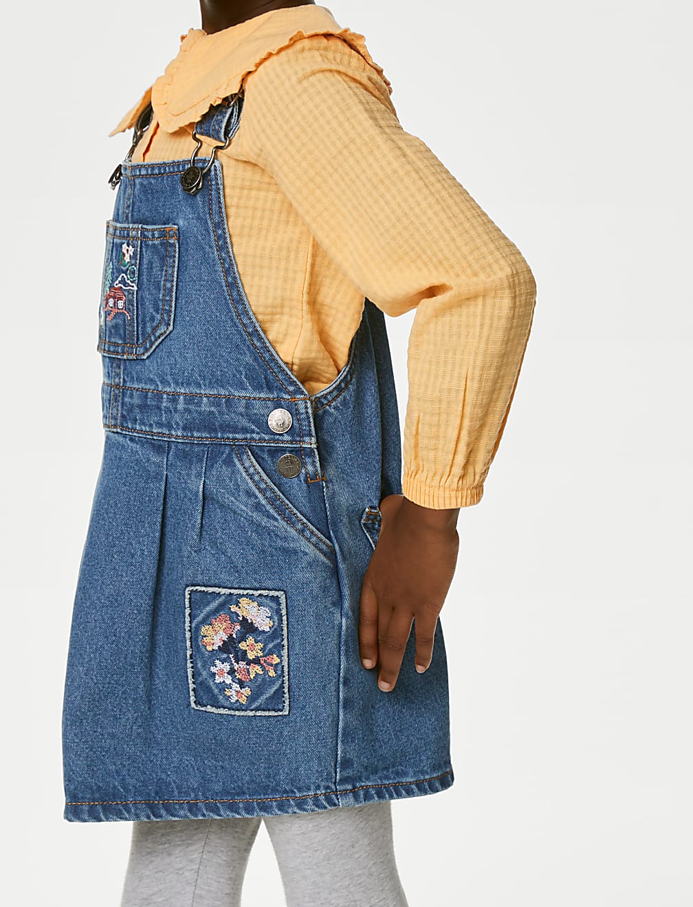 2pc Pure Cotton Squirrel Pinafore Outfit (2-8 Yrs)