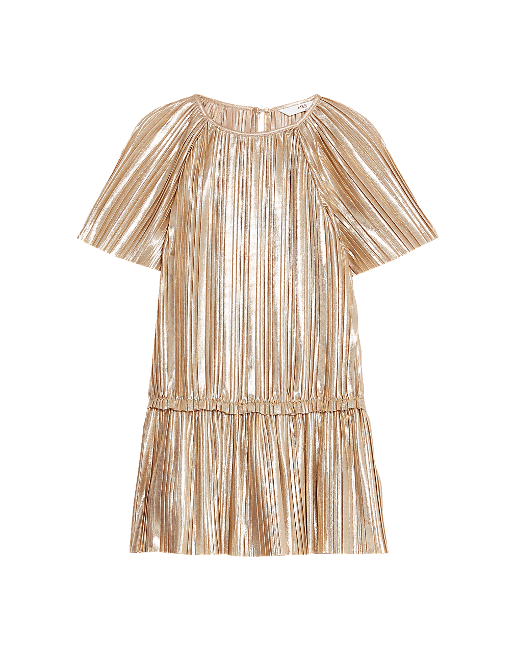 Plisse Metallic Dress (2-8 Yrs)