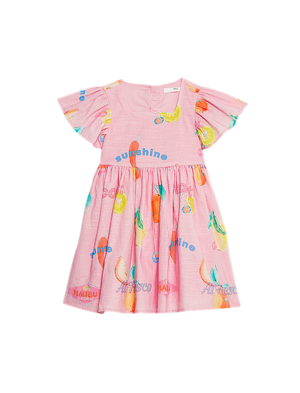Pure Cotton Fruit Dress (2-8 Yrs)