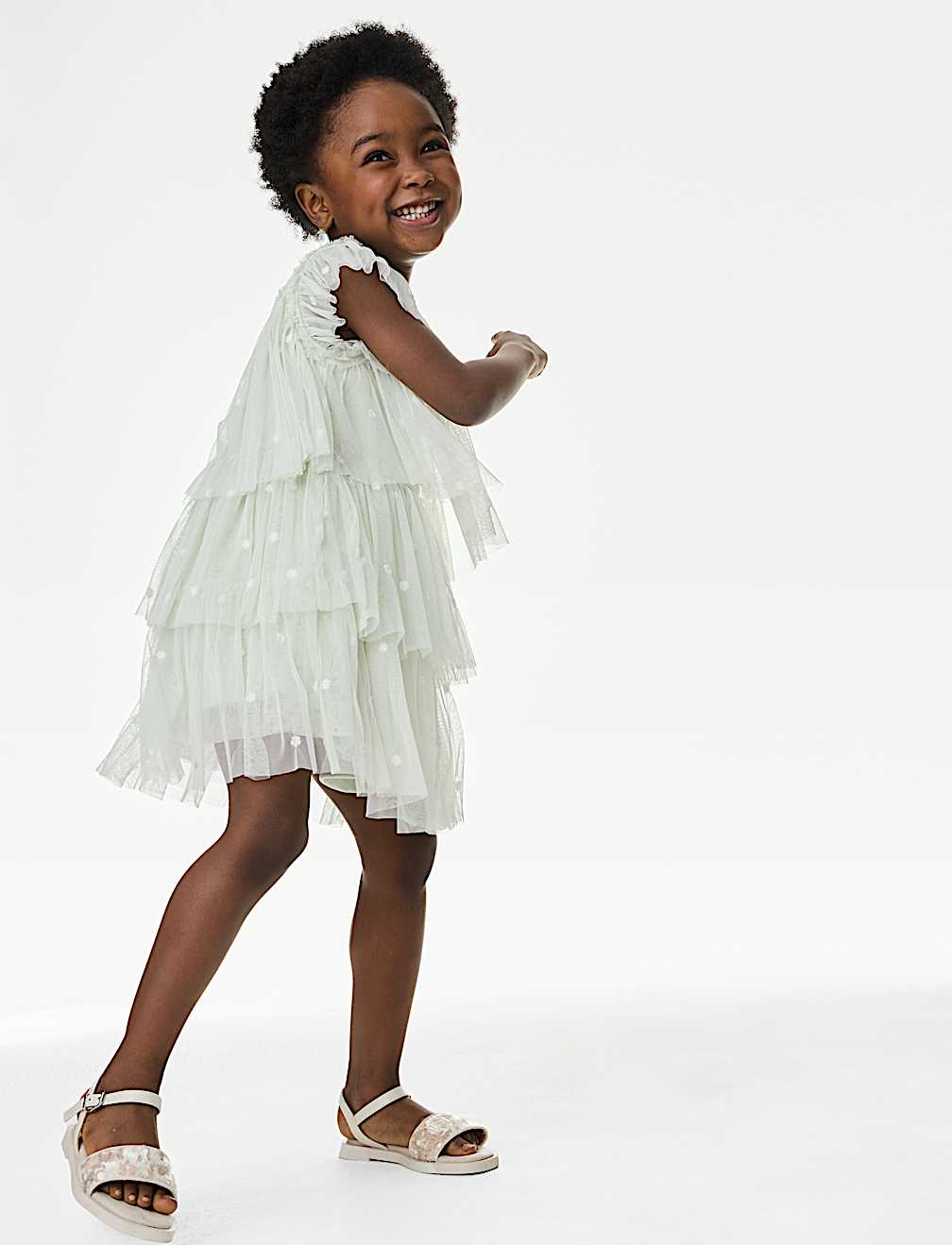 Embroidered Tulle Dress (2-16 Yrs)