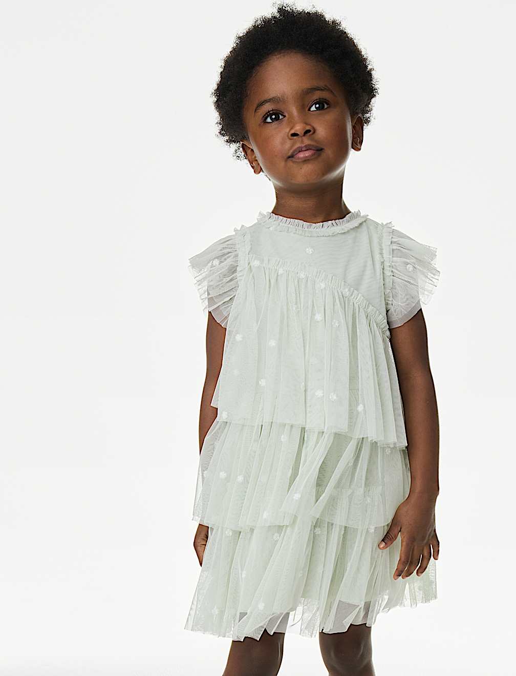 Embroidered Tulle Dress (2-16 Yrs)