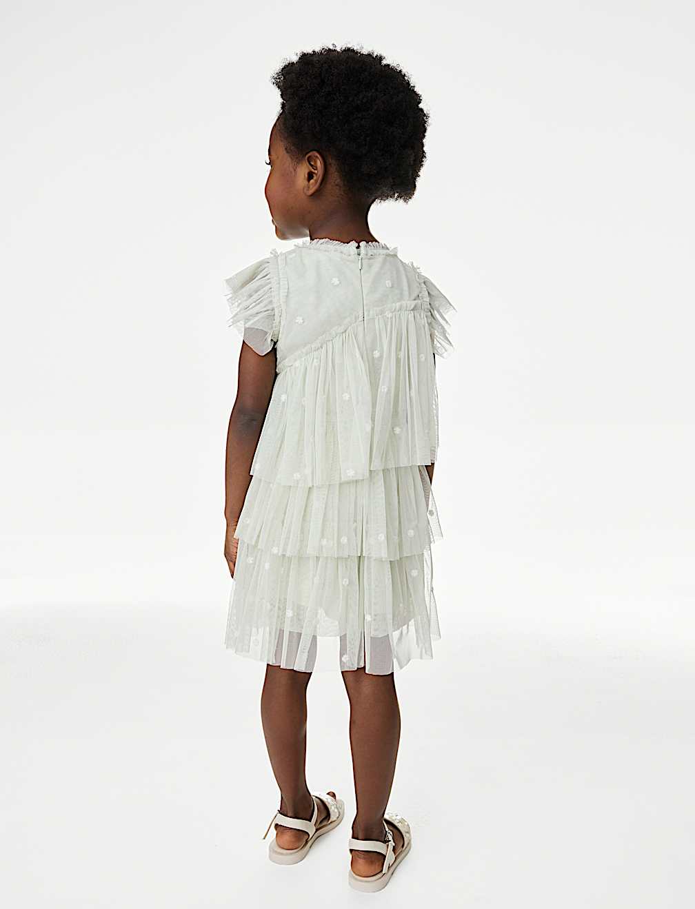 Embroidered Tulle Dress (2-16 Yrs)