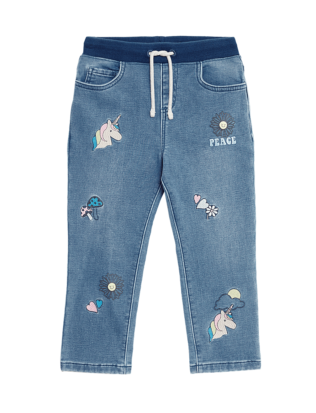 Regular Cotton Rich Unicorn Jeans (2-8 Yrs)