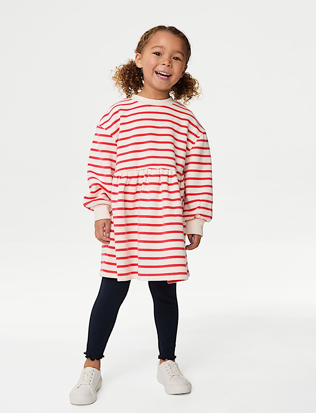 Cotton Rich Striped Jumper Dress (1-8 Yrs)