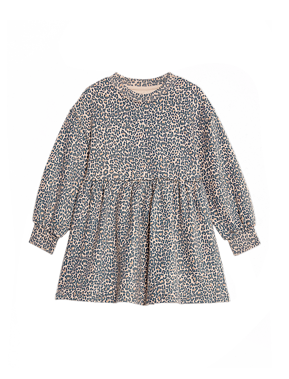 Cotton Rich Leopard Jumper Dress (1-8 Yrs)