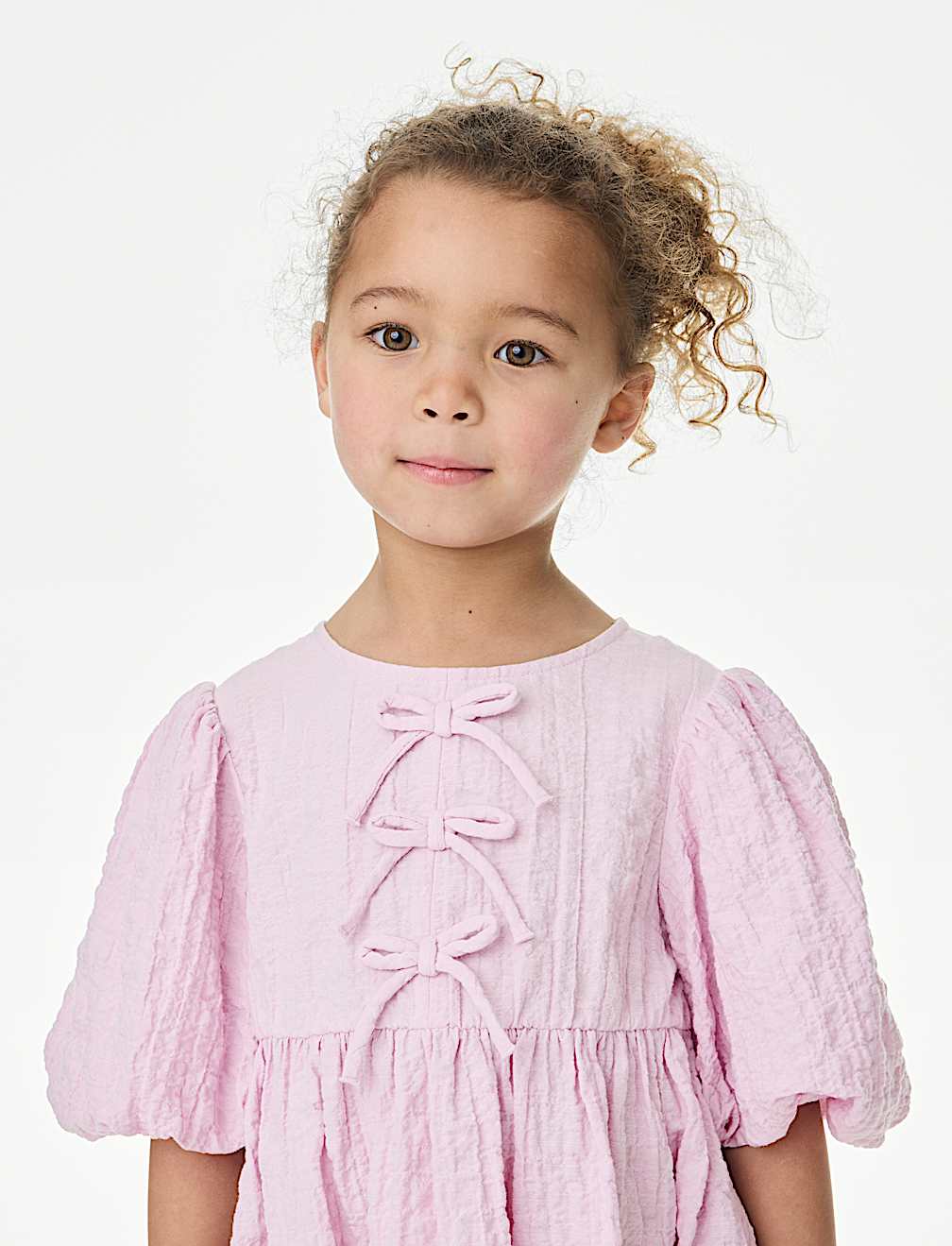 Pure Cotton Bow Dress (2-8 Yrs)
