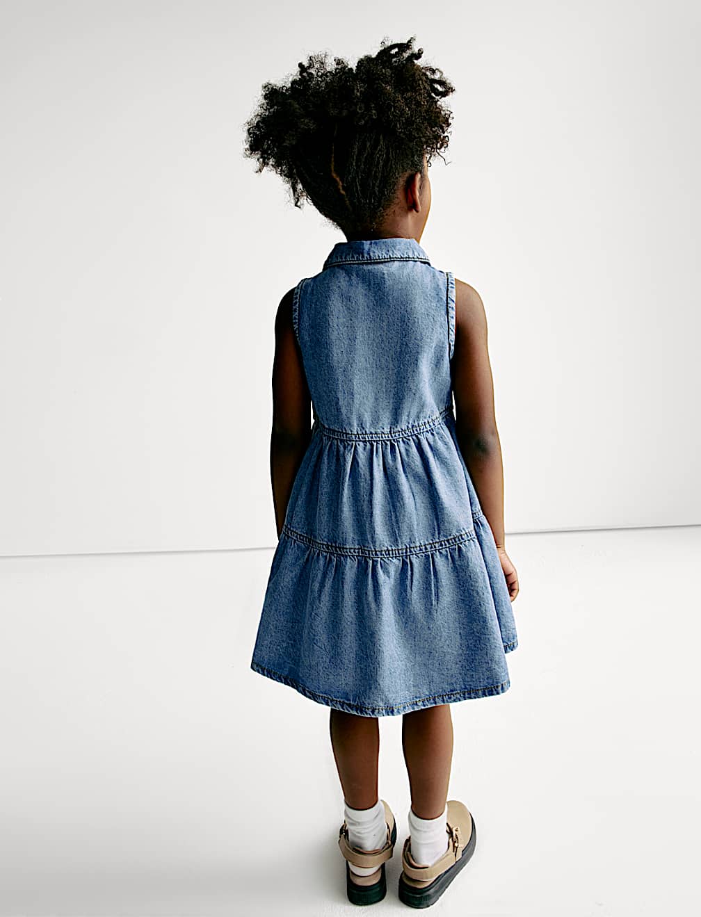 Denim Collared Dress (2-8 Yrs)