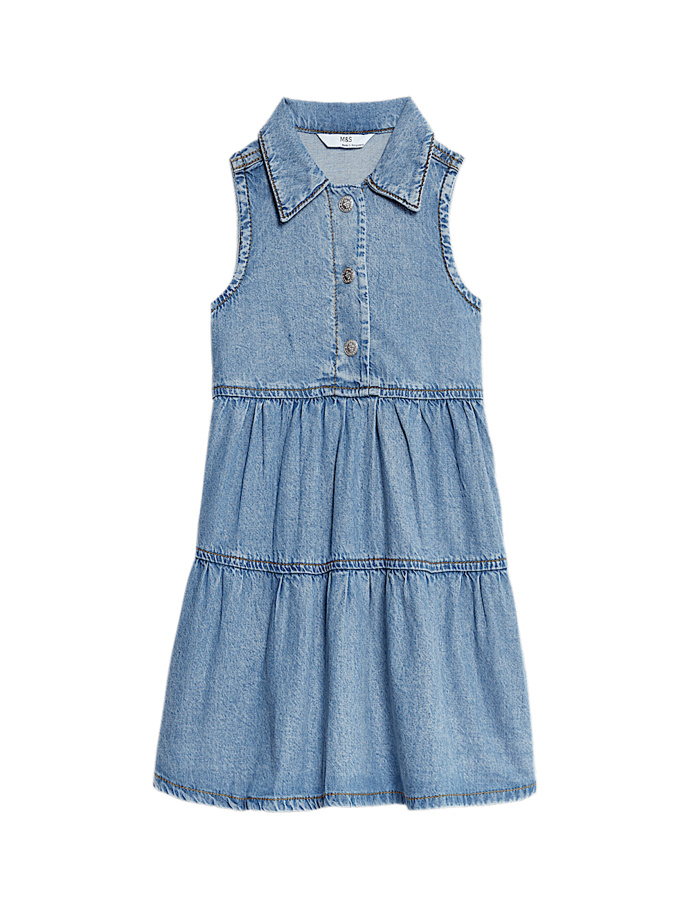 Denim Collared Dress (2-8 Yrs)