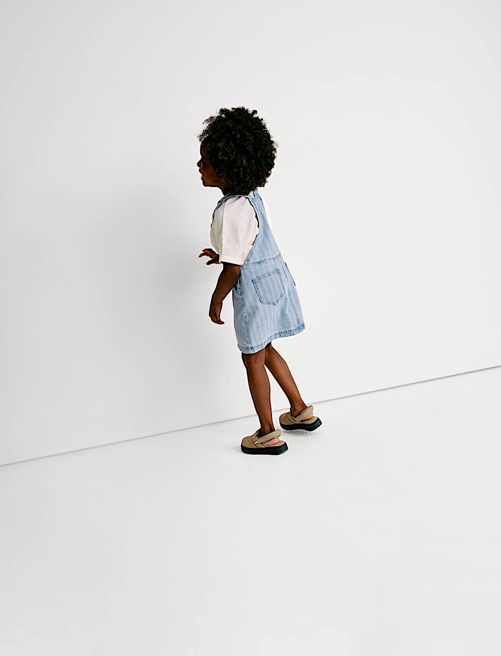 Denim Stripe Pinafore Outfit (2-8 Yrs)