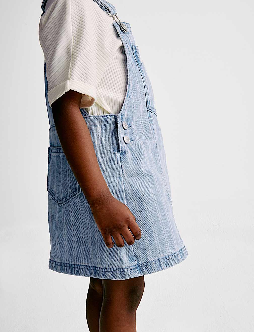 Denim Stripe Pinafore Outfit (2-8 Yrs)