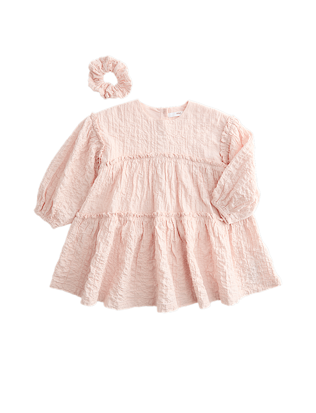 2pc Cotton Rich Tiered Dress with Scrunchie (2-8 Yrs)