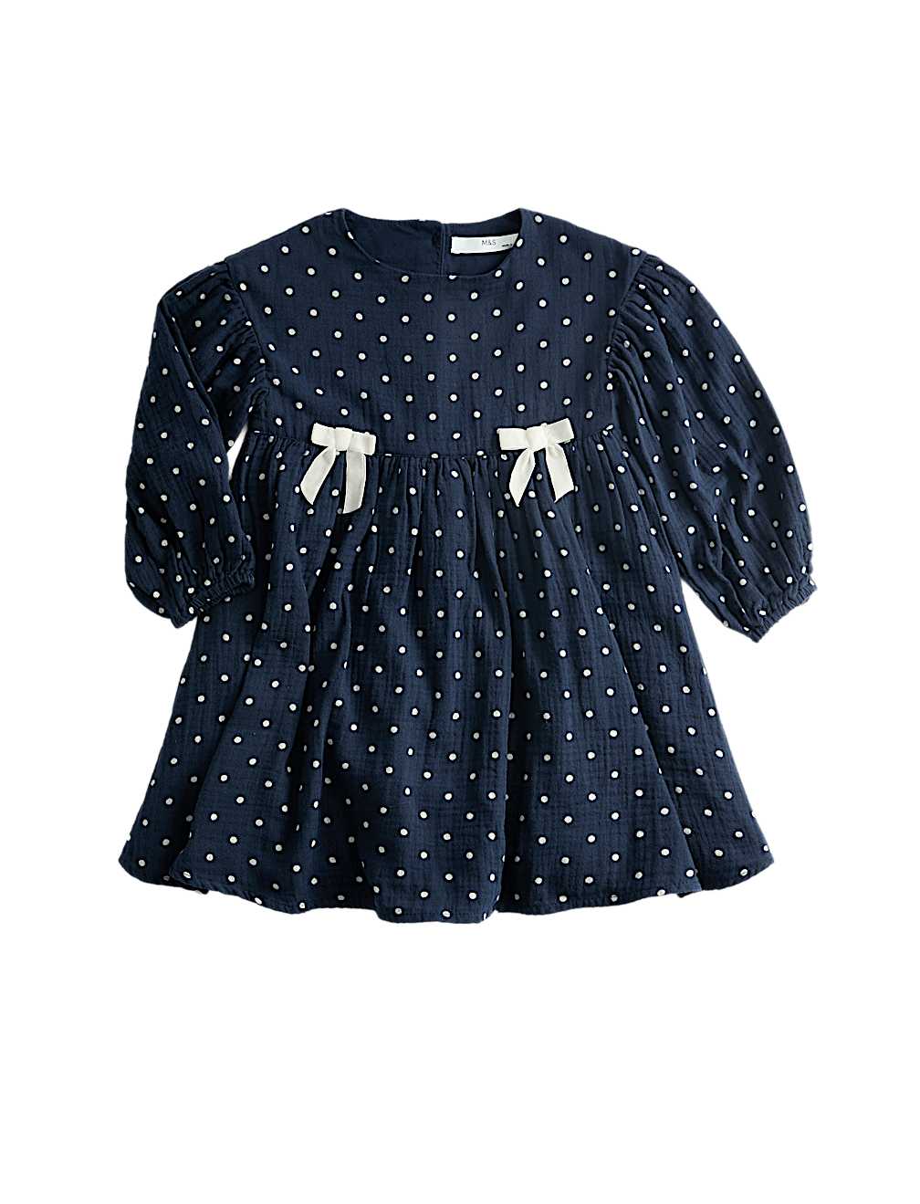 Cotton Rich Polka Dot Dress (1-8 Yrs)