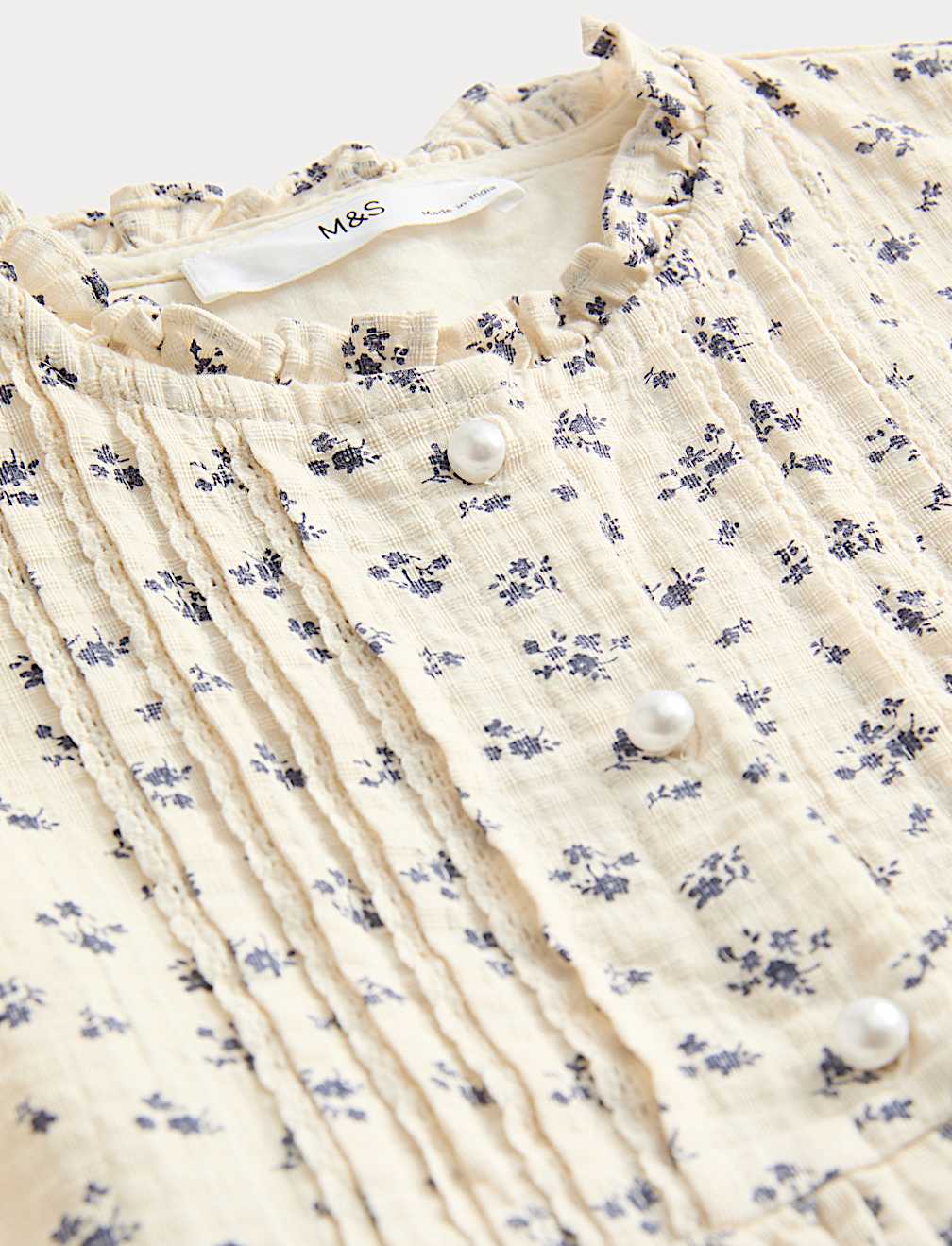 Pure Cotton Ditsy Floral Dress (1-8 Yrs)