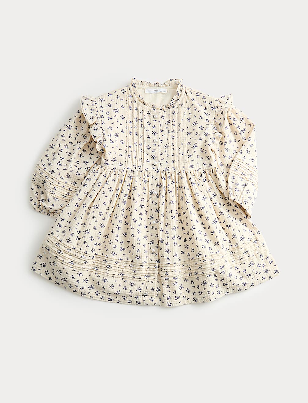Pure Cotton Ditsy Floral Dress (1-8 Yrs)