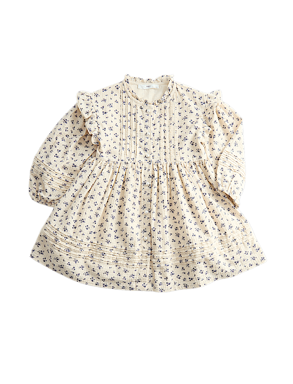 Pure Cotton Ditsy Floral Dress (1-8 Yrs)