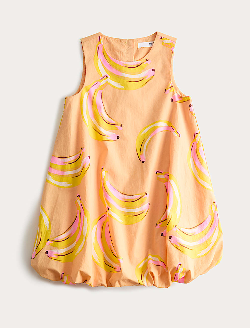 Pure Cotton Banana Puffball Dress (2-8 Yrs)