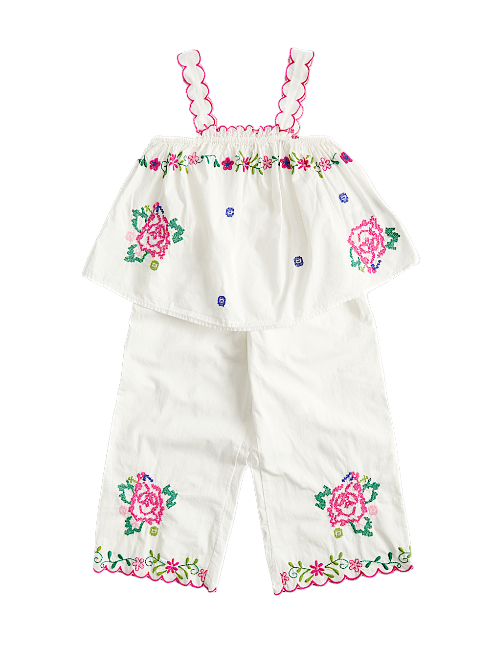 2 Piece Pure Cotton Embroidered Outfit (2-10 Yrs)