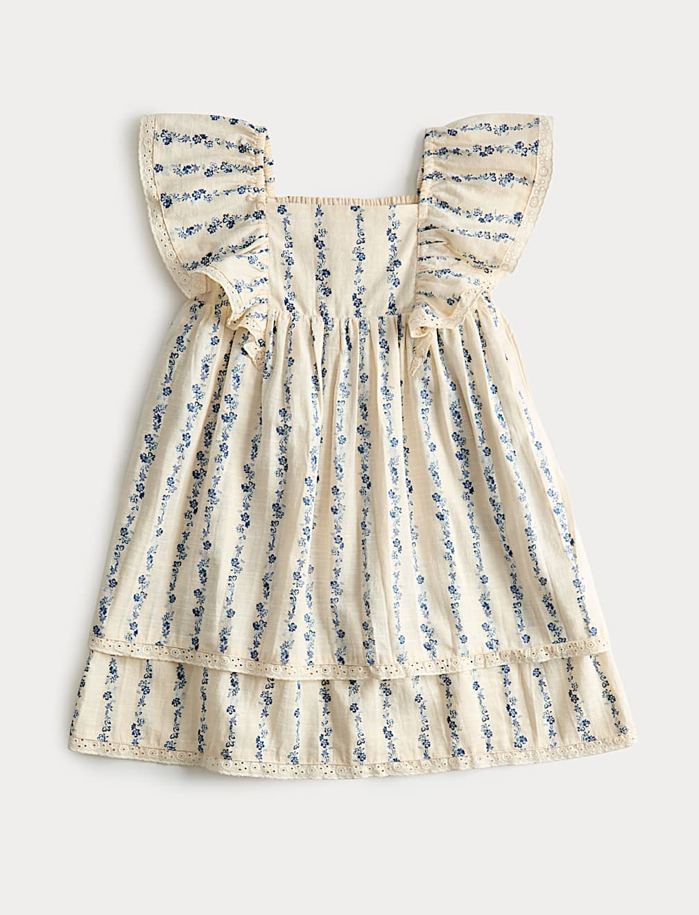 Pure Cotton Ditsy Floral Dress (2-10 Years)