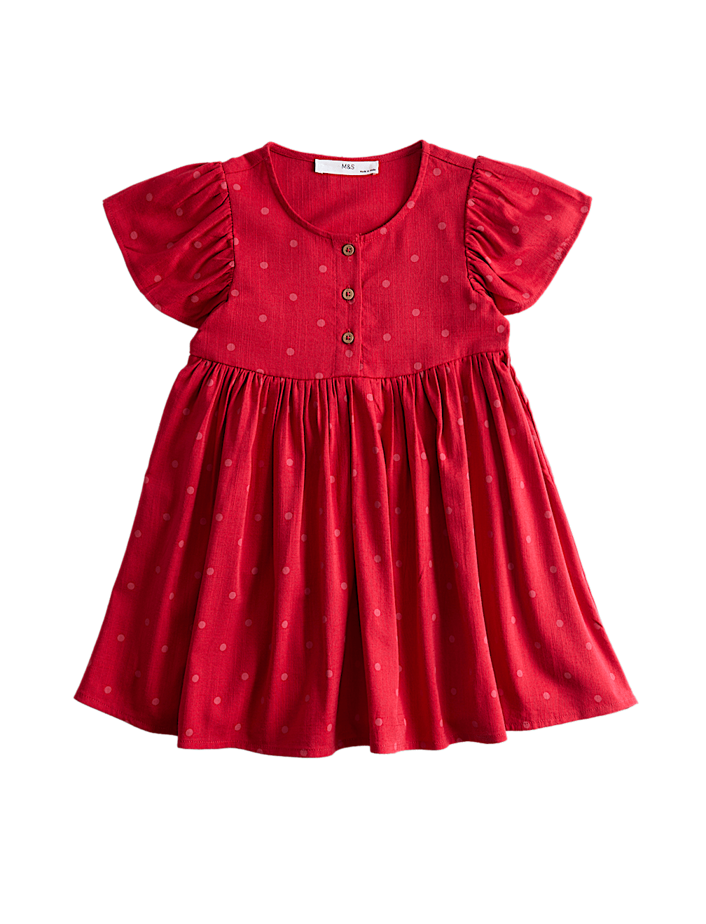 Pure Cotton Polka Dot Dress (2-10 Yrs)