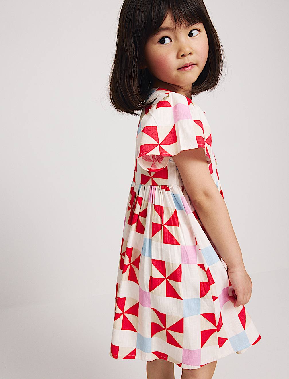 Cotton Rich Patchwork Dress (2-10 Yrs)