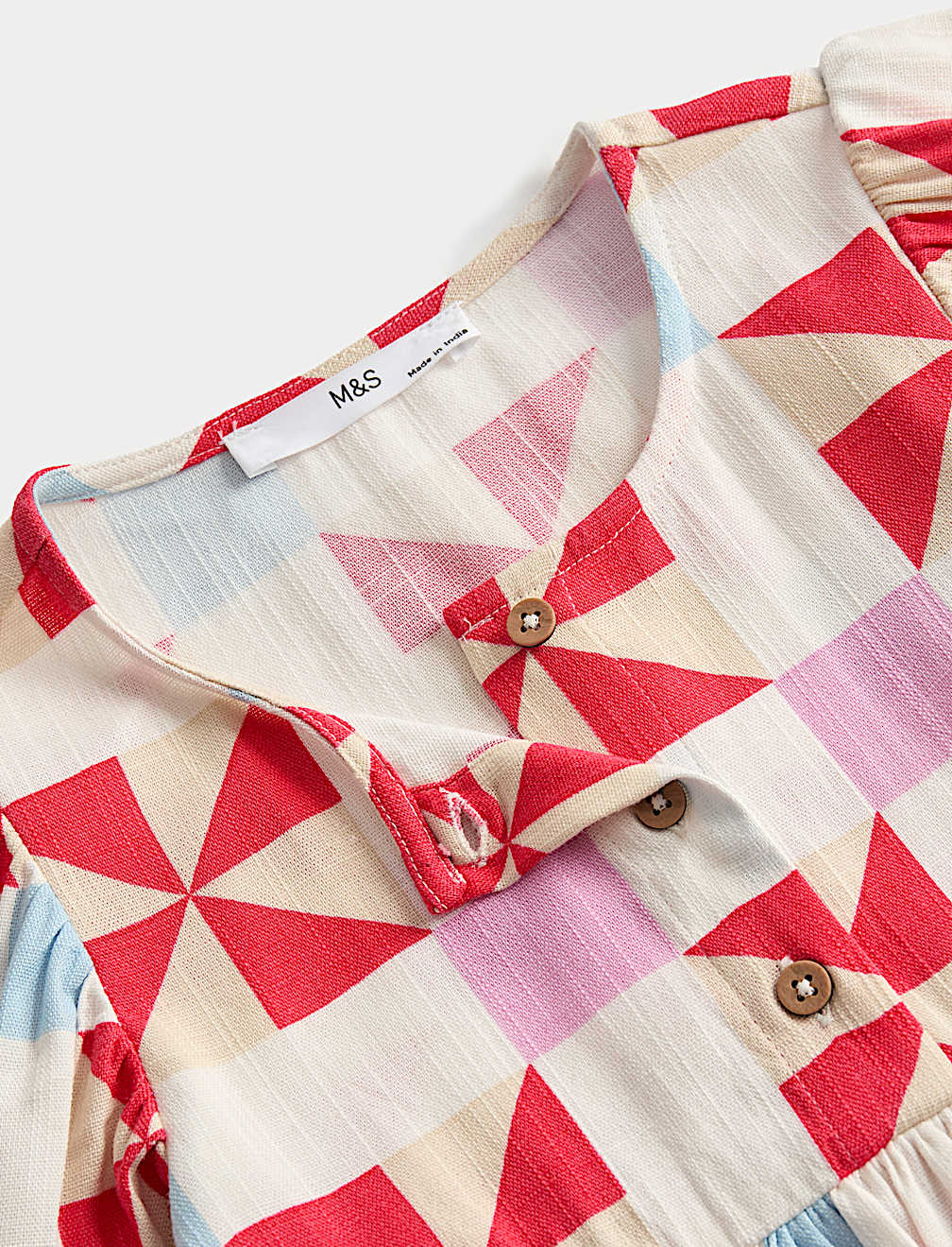 Cotton Rich Patchwork Dress (2-10 Yrs)