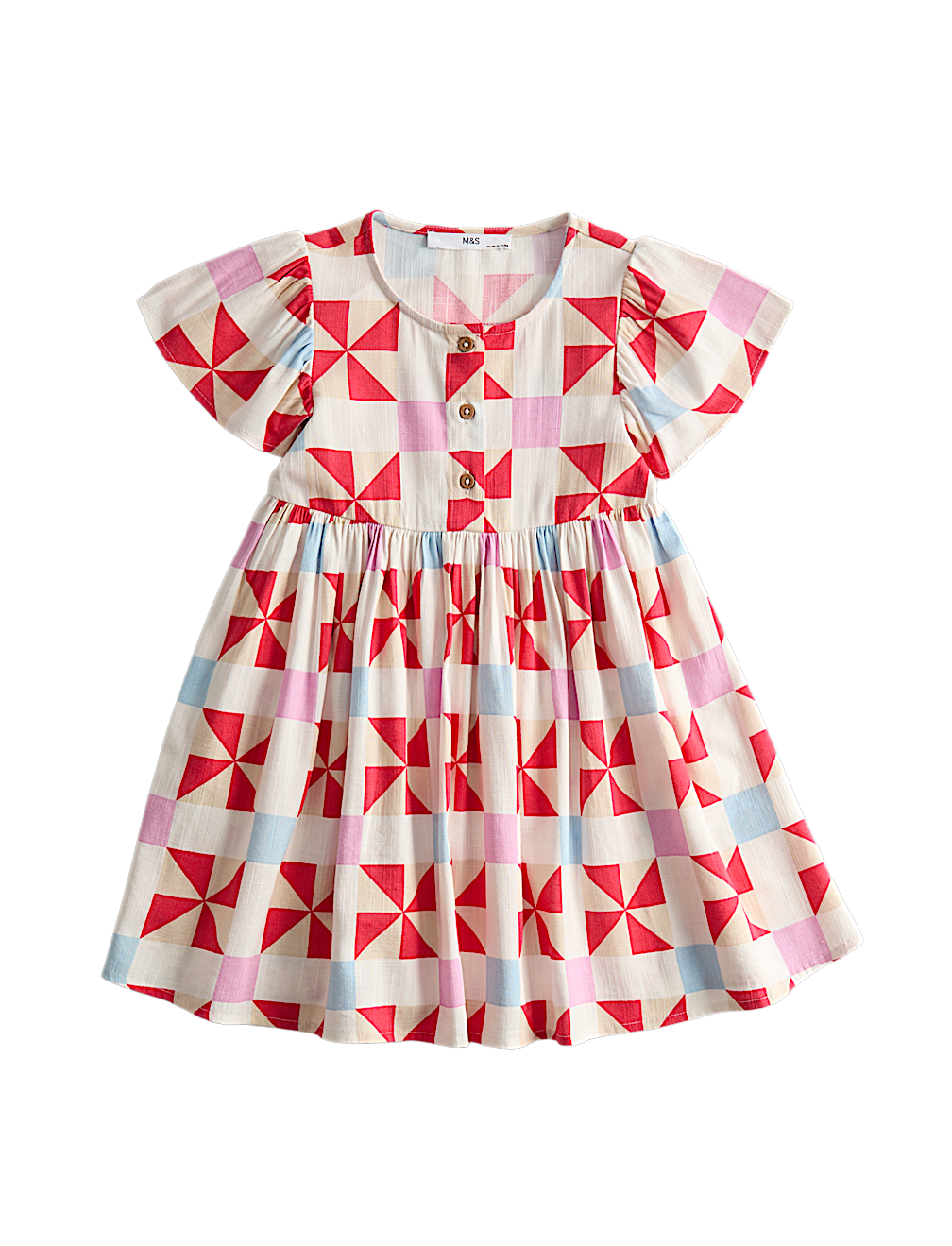 Cotton Rich Patchwork Dress (2-10 Yrs)